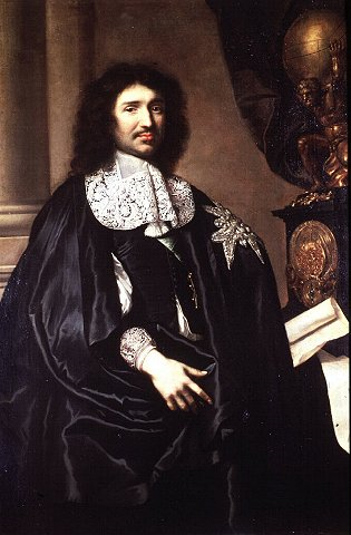 Colbert en grande tenue de l'ordre du Saint-Esprit - par Claude Lefebvre – 1666 - musée du château de Versailles