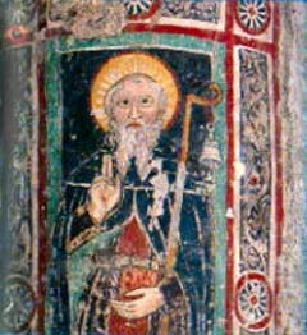 Colomban de Luxeuil Peinture murale de la cathédrale de Brugnato