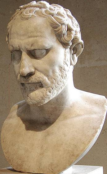 Démosthène - Copie romaine d'une statue de Polyeuctos - musée du Louvre