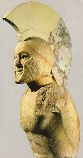 Hoplite casqué dit Léonidas - Ve siècle avant Jésus-Christ - Musée archéologique de Sparte