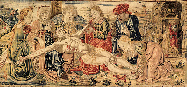 Lamentation - tapisserie, d'après un carton de Cosmé Tura - Madrid - Museo Thyssen-Bornemisza