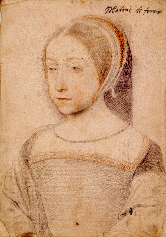 Renée de France- par Jean Clouet - musée Condé à Chantilly